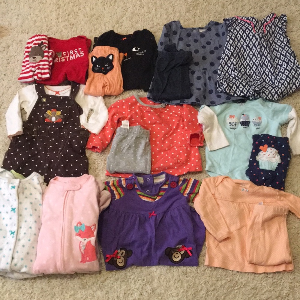 CARTER’S Baby Girl Clothing Lot 9 months 20 piece